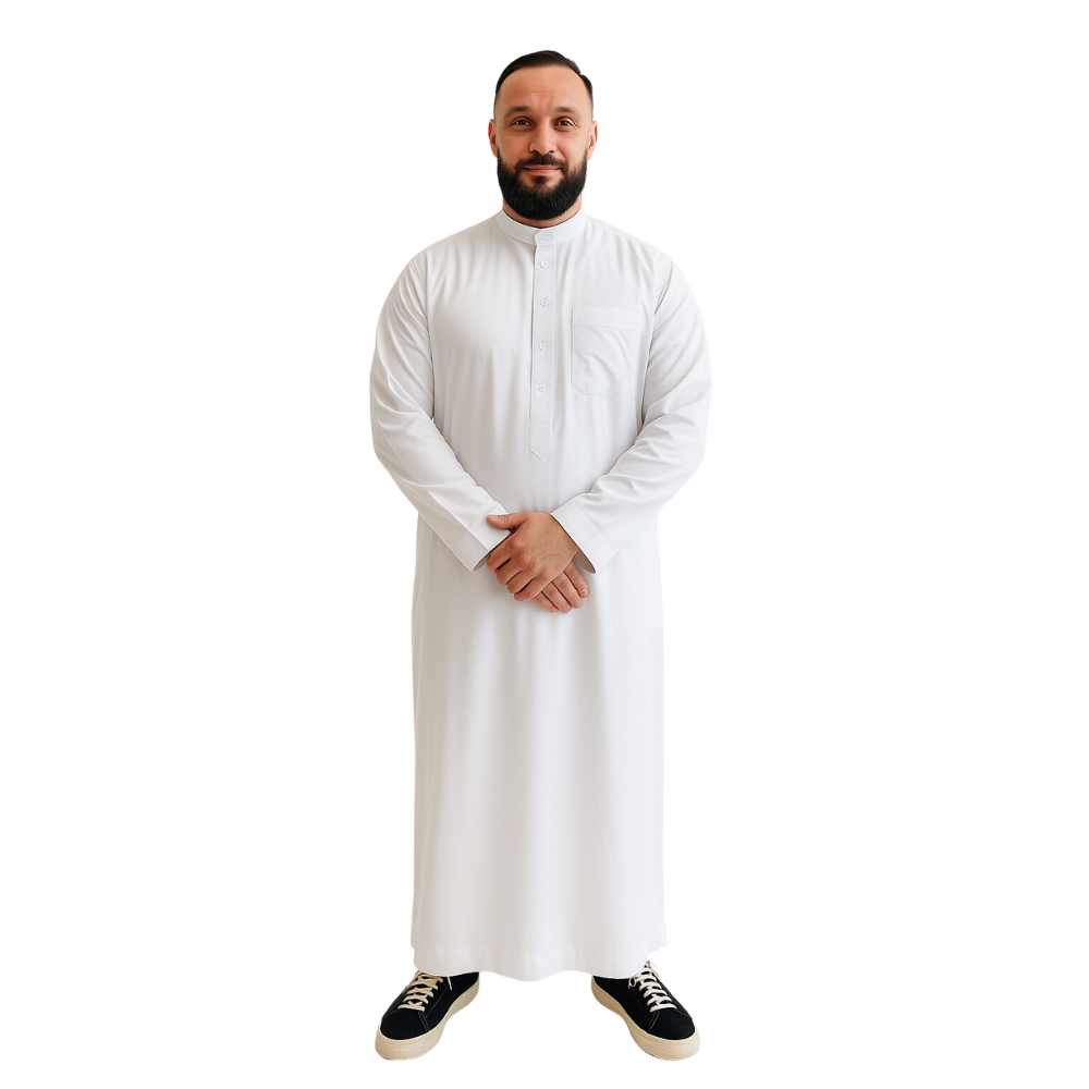 ثوب إسلامي للرجال بياقة - كم كامل