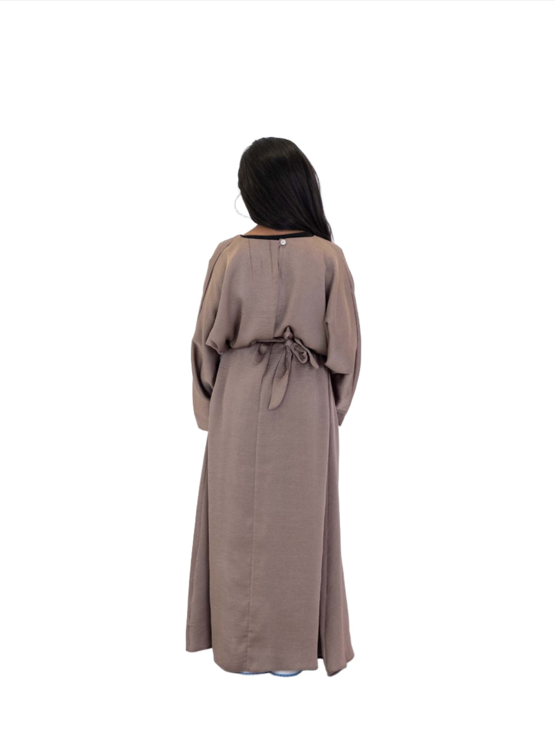 Girl's Silky Belted Abaya