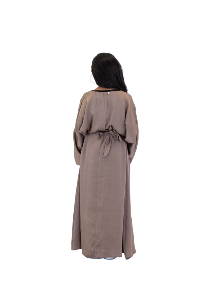 Girl's Silky Belted Abaya