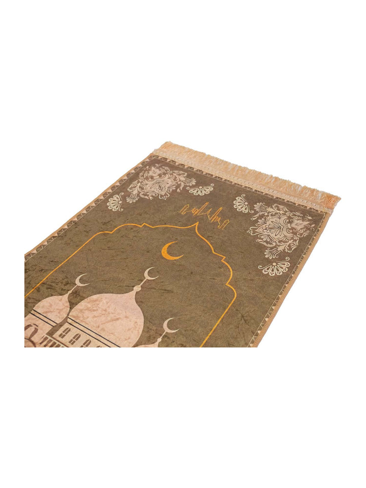 Children's Green/Gold Masjid Prayer Mat