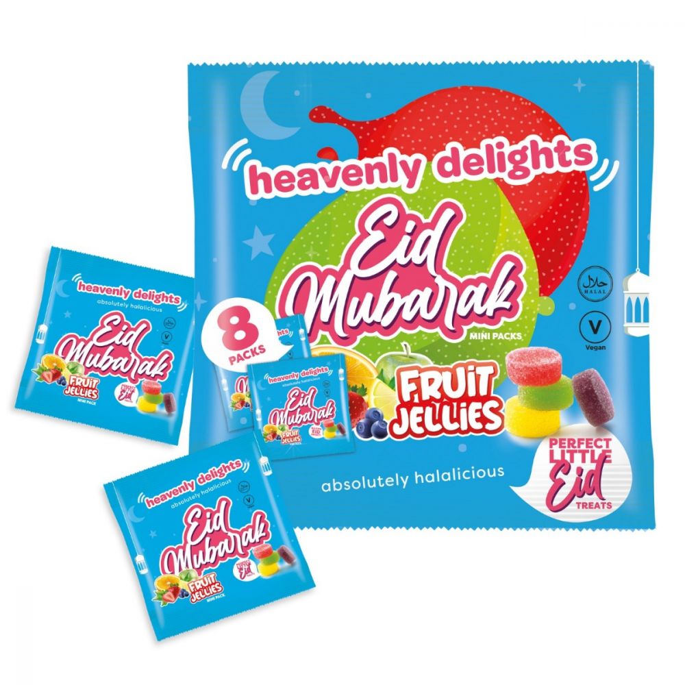 Eid Mubarak Fruit Jellies - Heavenly Delights - 8 Packs