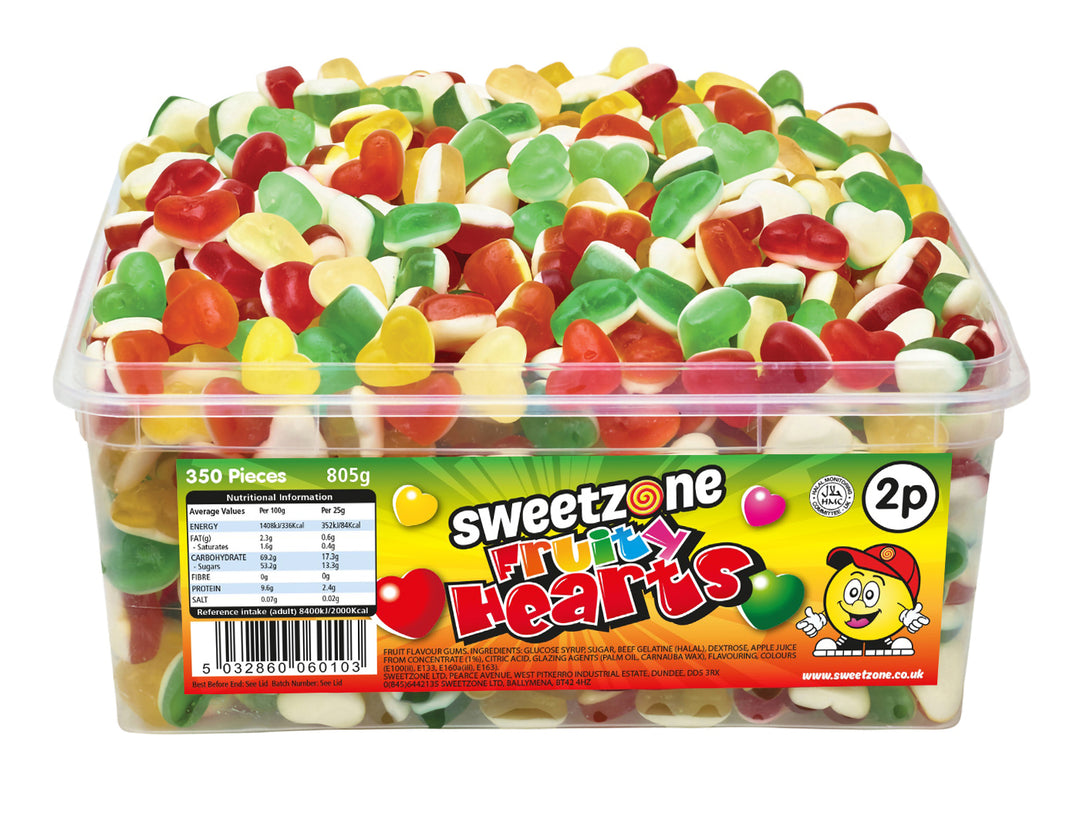 Fruity Hearts - Sweet Zone - 805g Tub