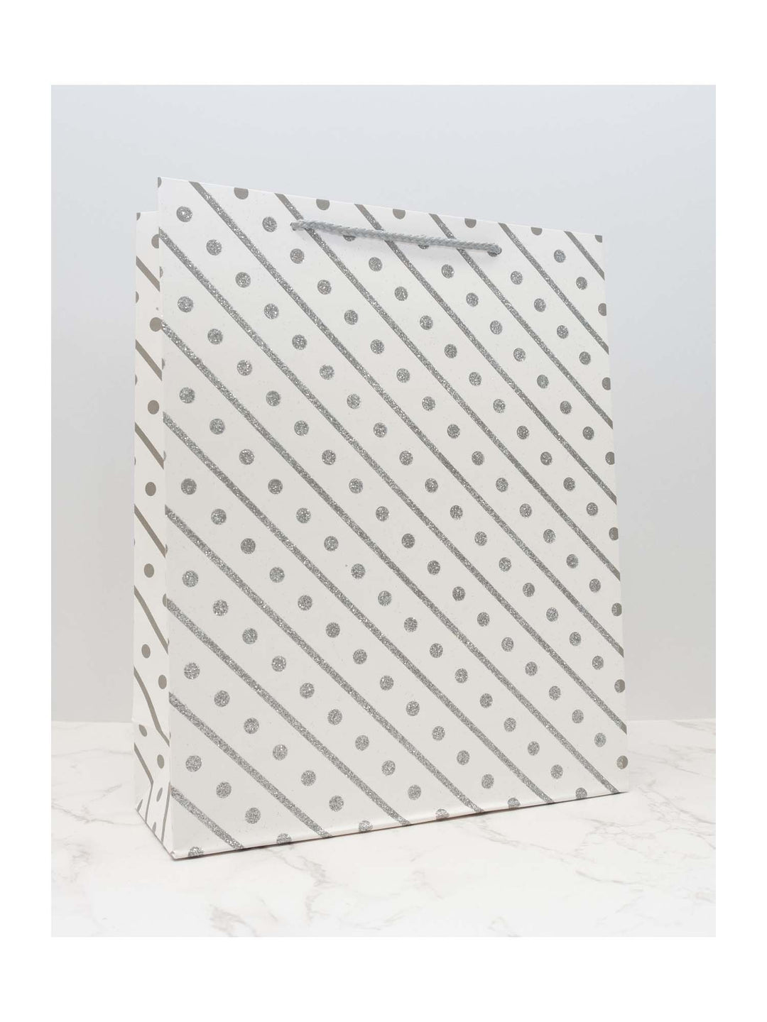 Gift Bag - White/Silver