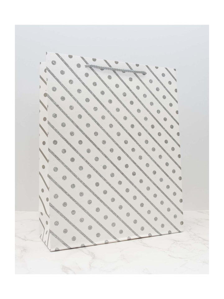 Gift Bag - White/Silver