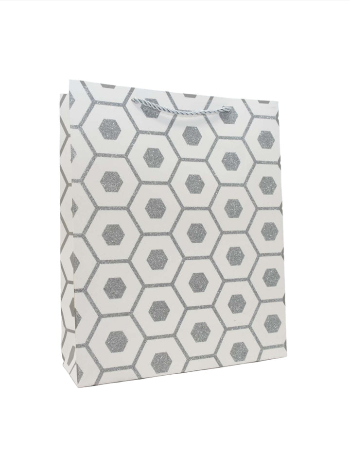 Gift Bag - White/Silver