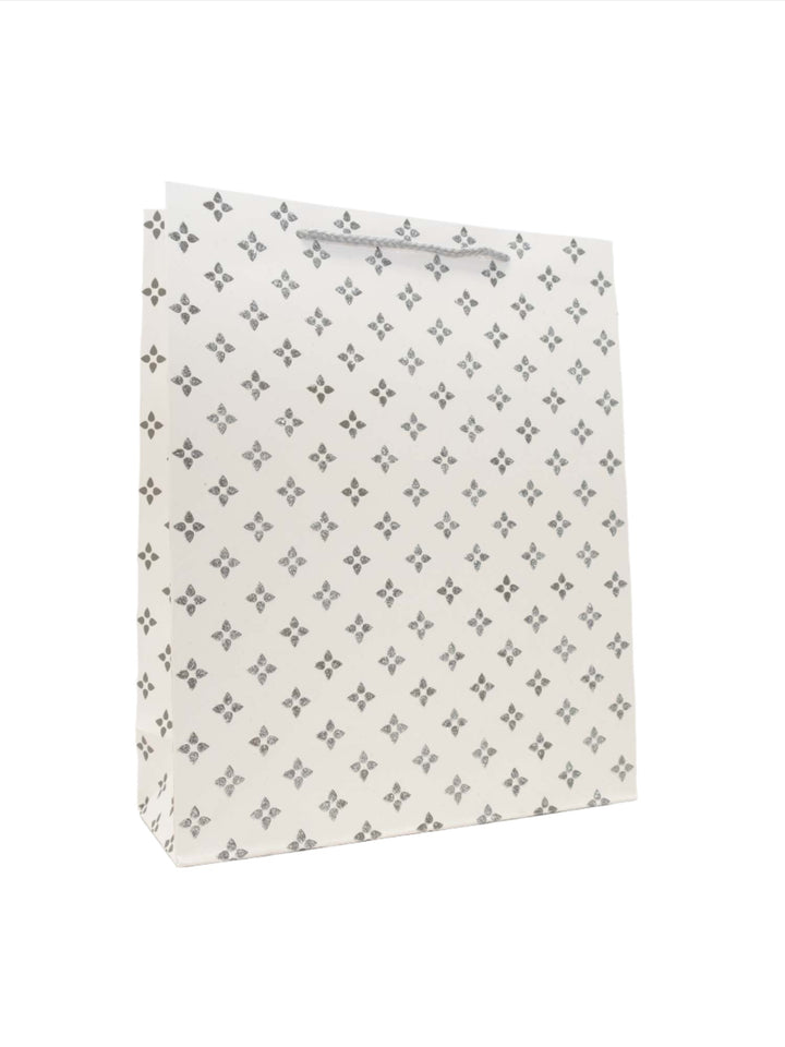 Gift Bag - White/Silver