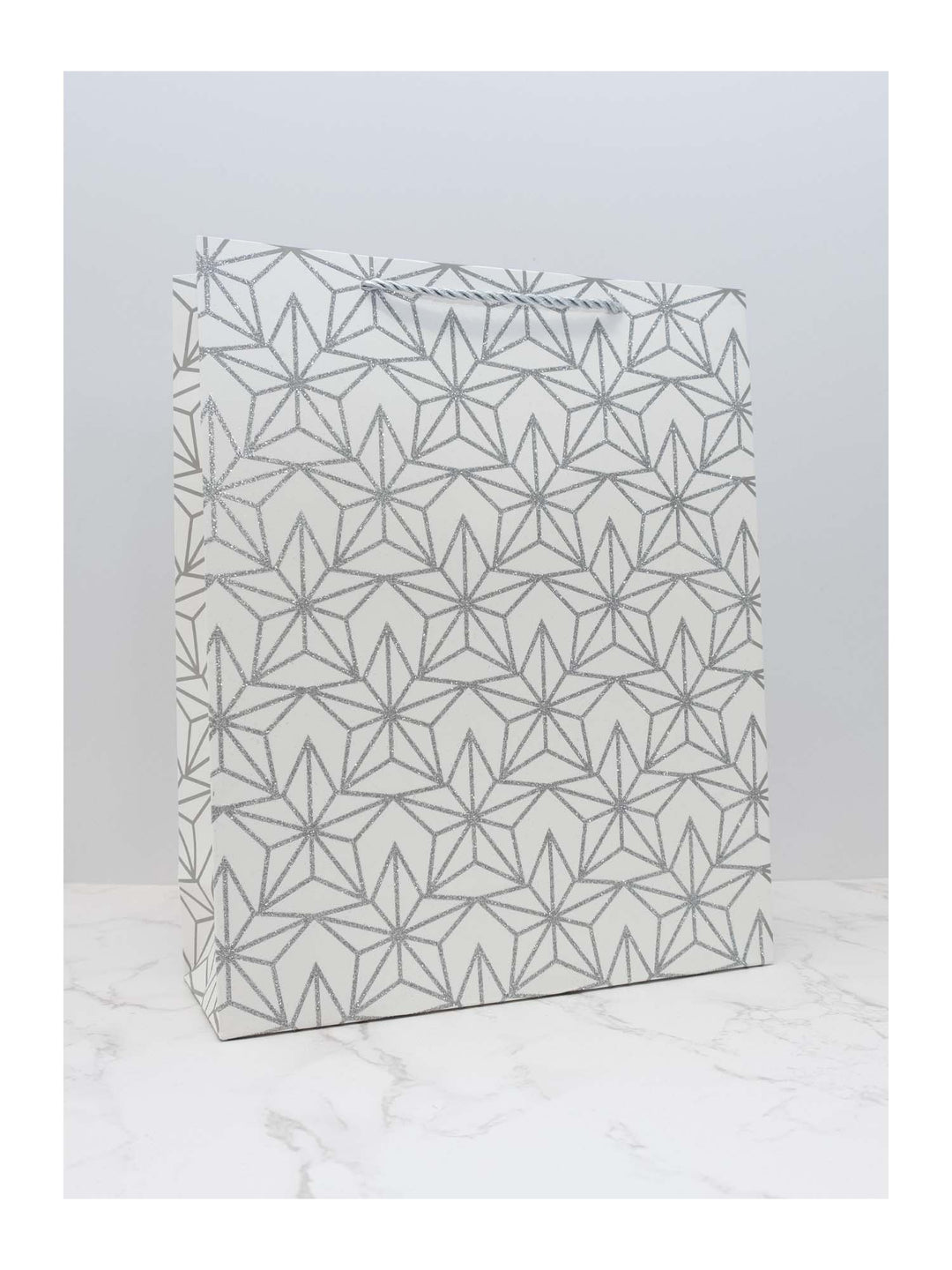 Gift Bag - White/Silver