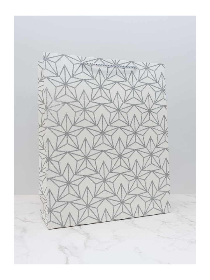 Gift Bag - White/Silver