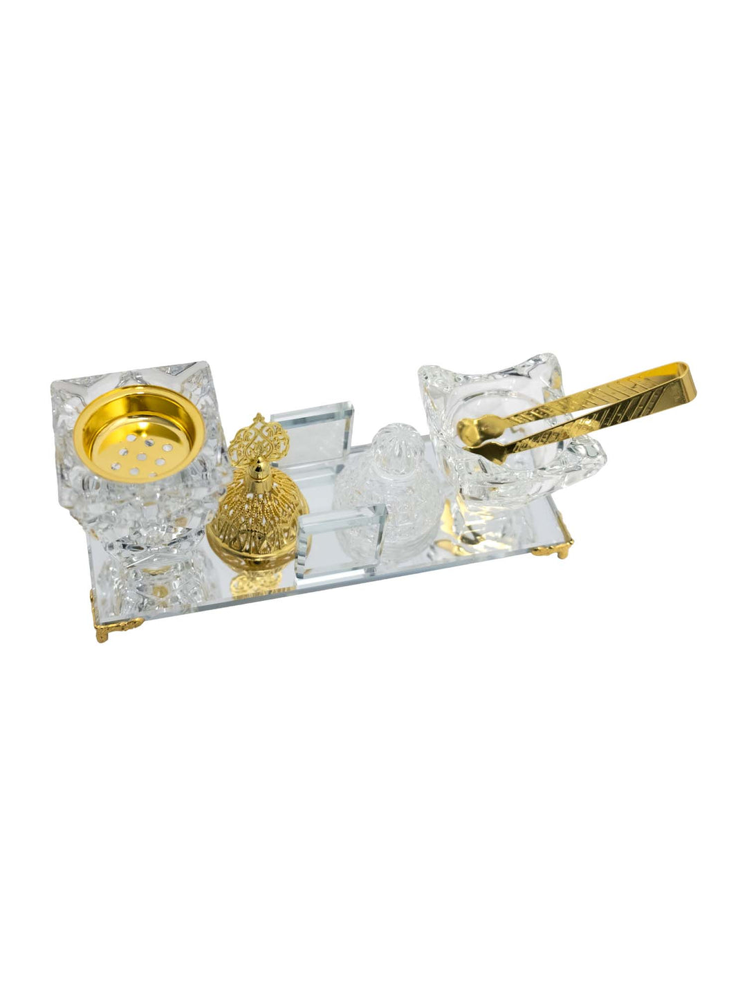 Crystal Bakhoor Burner Tray Set