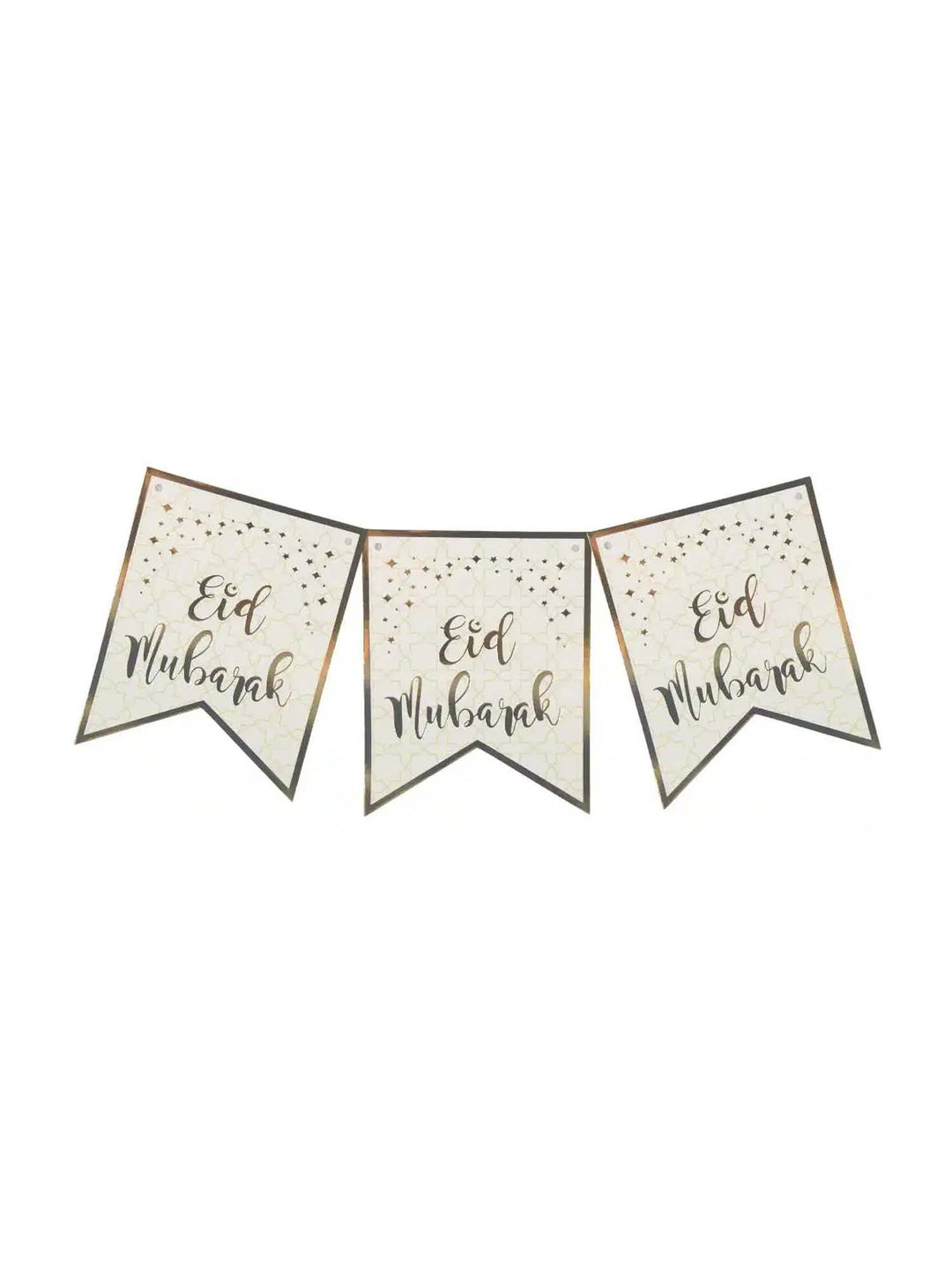 Eid Mubarak Bunting - Cream/Gold