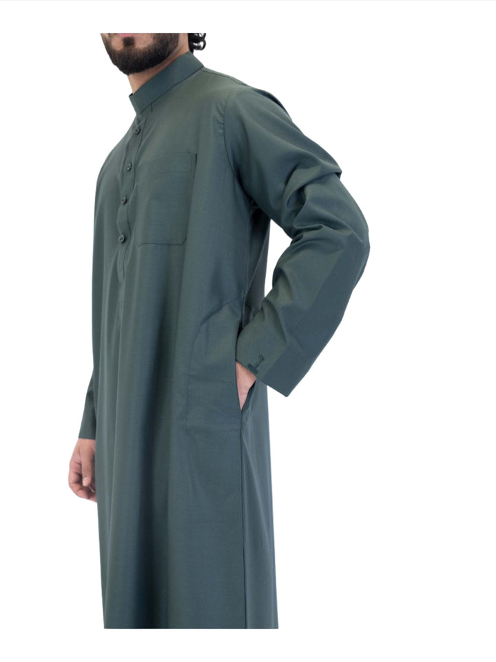 ثوب إسلامي للرجال بياقة - كم كامل