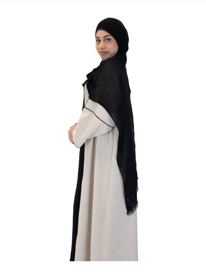 Linen Open Abaya