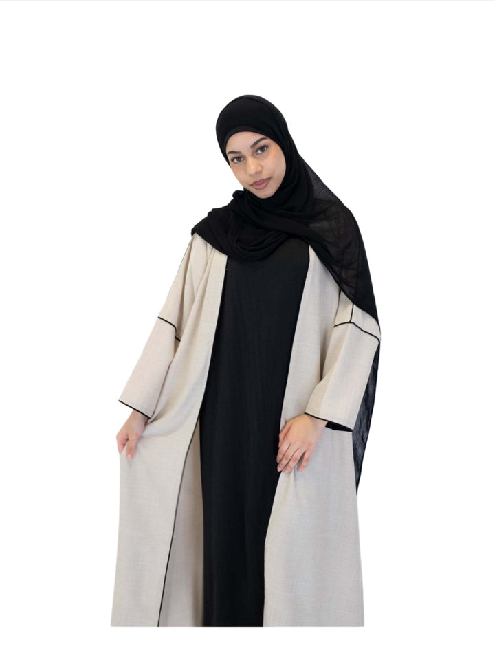 Linen Open Abaya