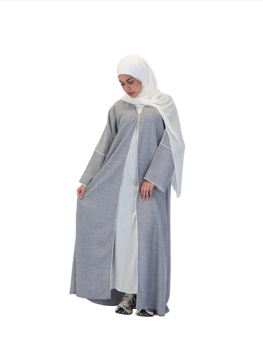 Linen Open Abaya - Islamic Impressions