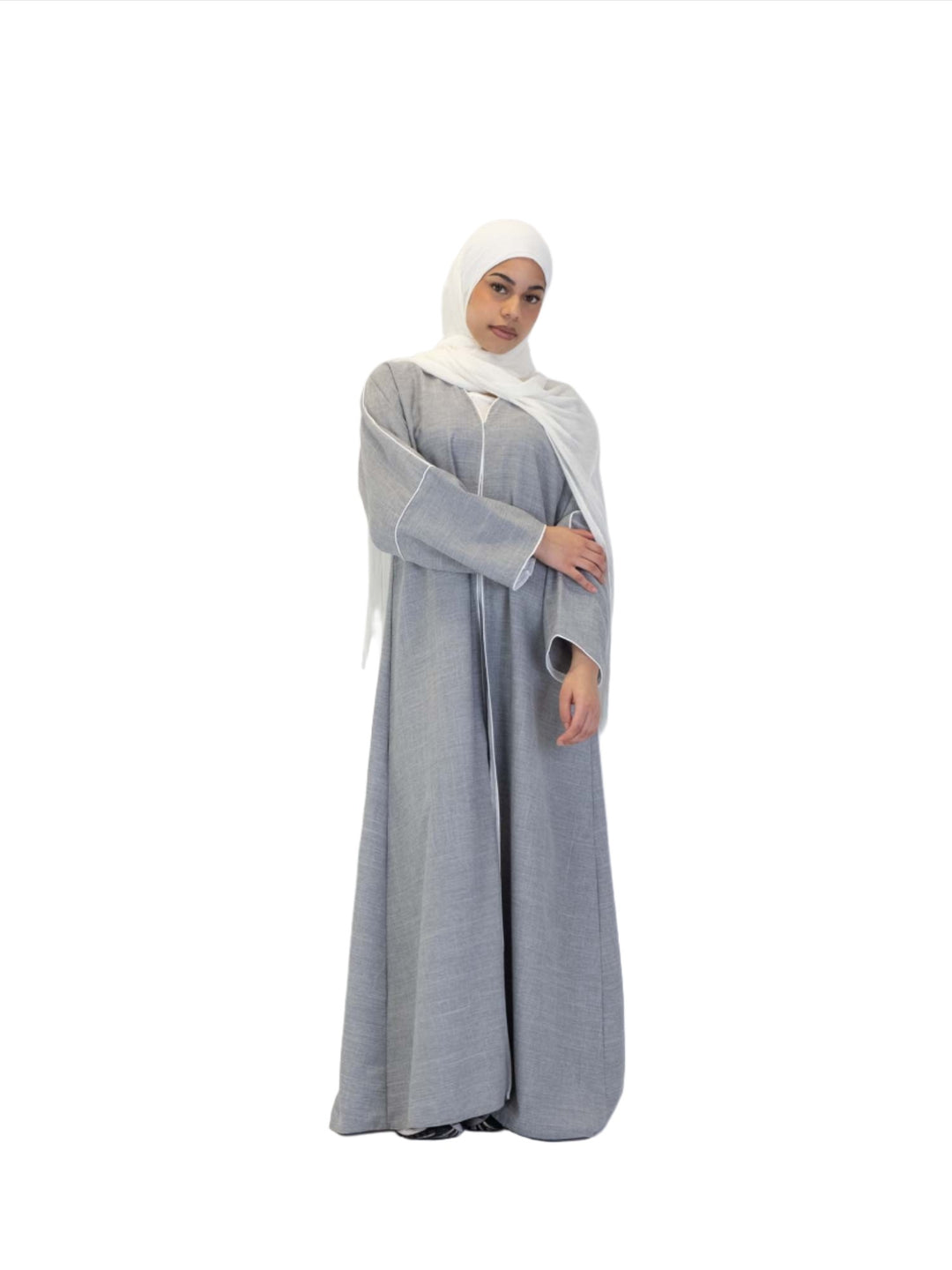 Linen Open Abaya