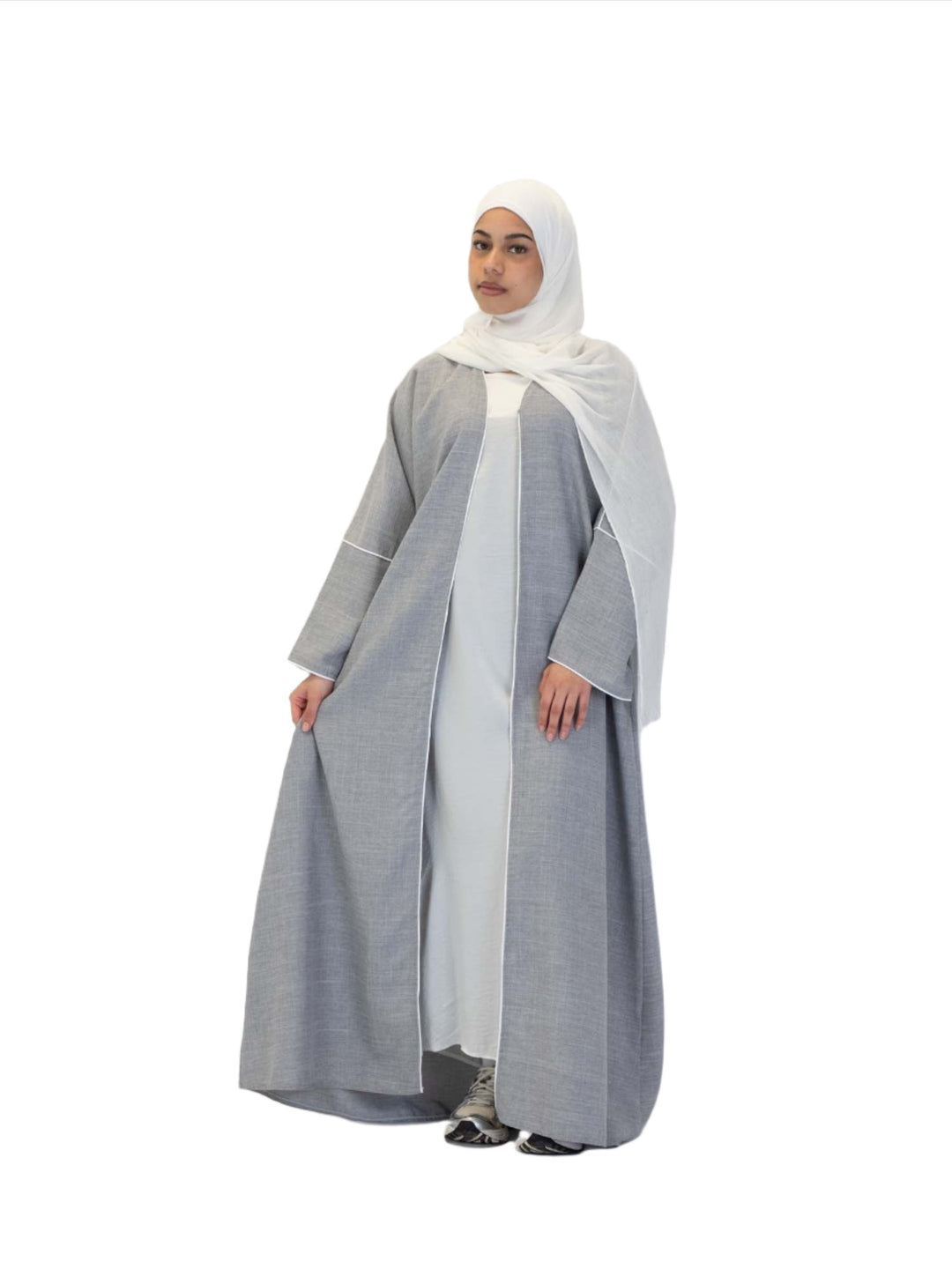 Linen Open Abaya