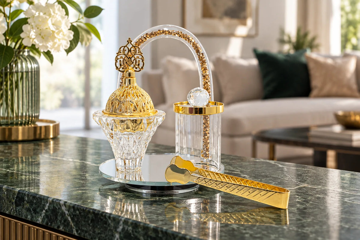 Gold finish in a living room
