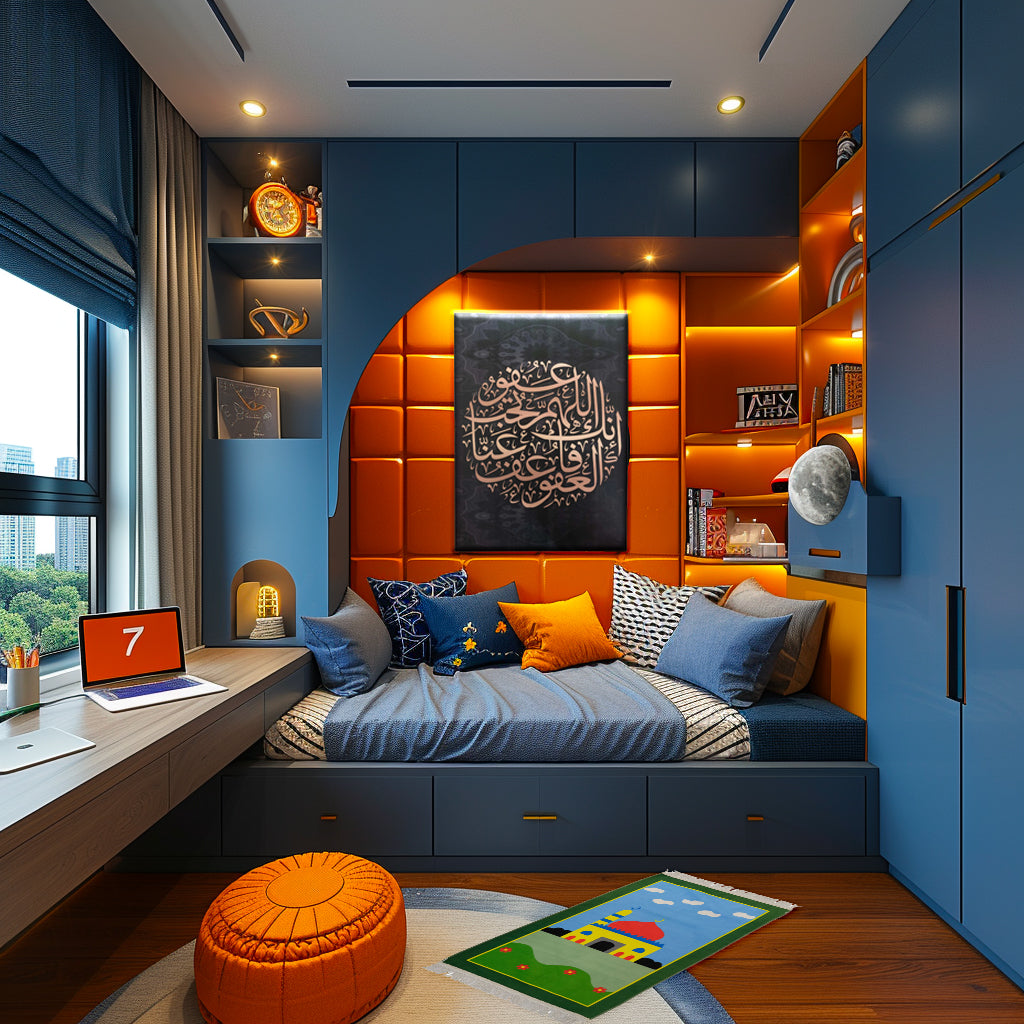 Children's Cartoon Style Prayer Mat