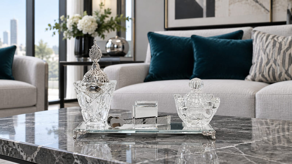 Silver finish in a living room