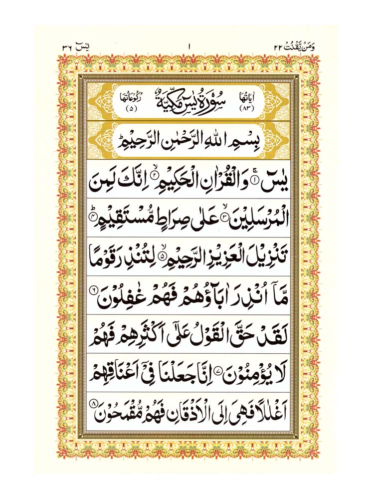 Surah Yasin - Indo Pak - Large (Paperback) - Islamic Impressions