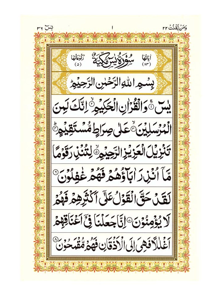 Surah Yasin - Indo Pak - Large (Paperback) - Islamic Impressions