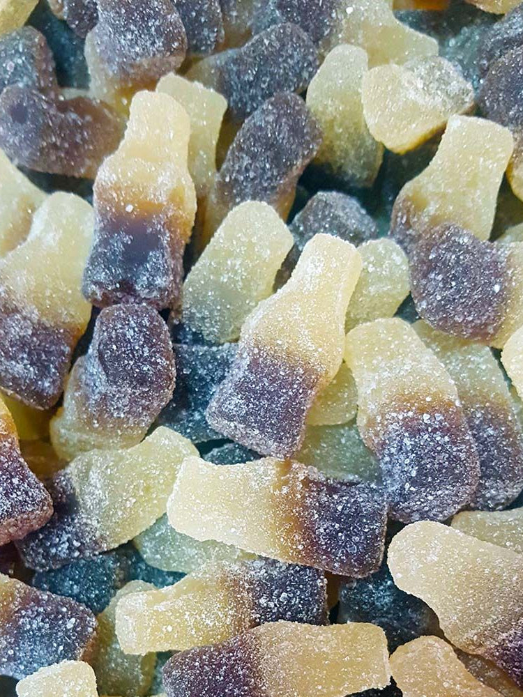 Mini Fizzy Cola Bottles Sweets - Heavenly Delights - 3p - 225 pieces Tub - Islamic Impressions