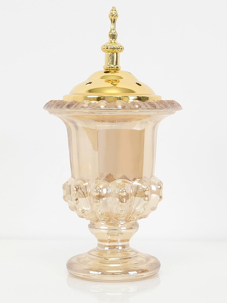 Glass & Metal Bakhoor Burner - Islamic Impressions