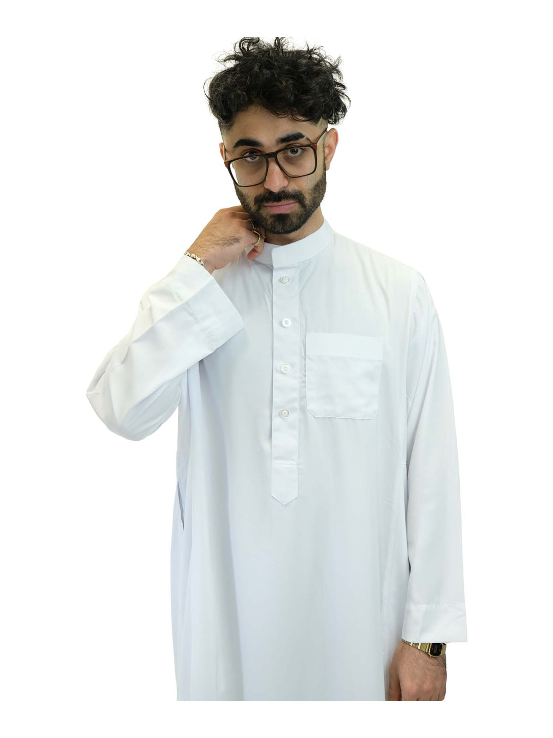ثوب إسلامي للرجال بياقة - كم كامل