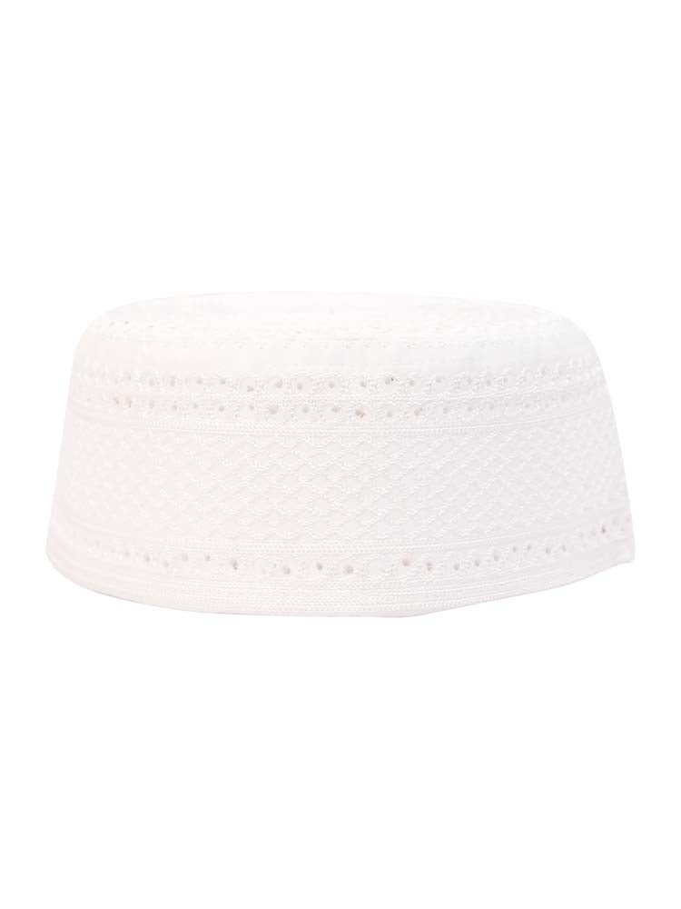 Men's White Prayer Hat - Islamic Impressions