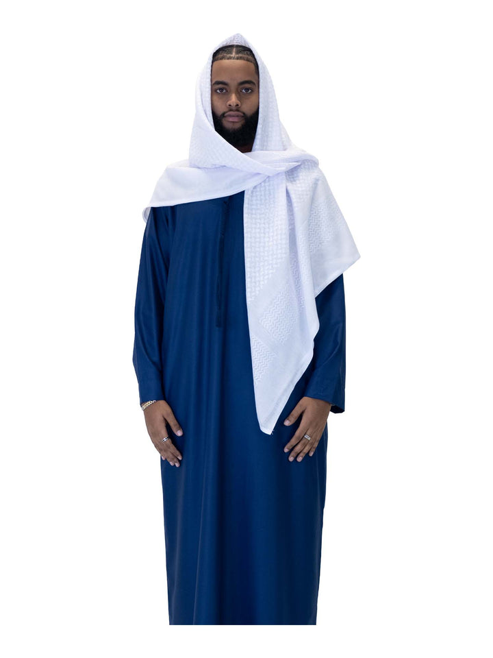 Islamic Impressions - Men's Arab Style Scarf - White