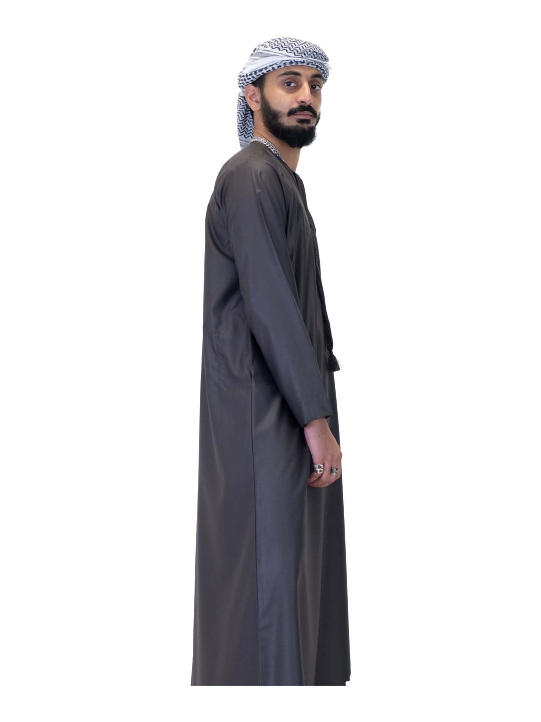 Islamic Impressions - Men's Arab Style Scarf - Black & White