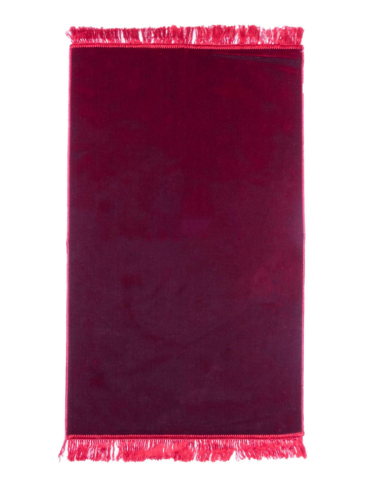 Plain Velvet Prayer Mat - Islamic Impressions