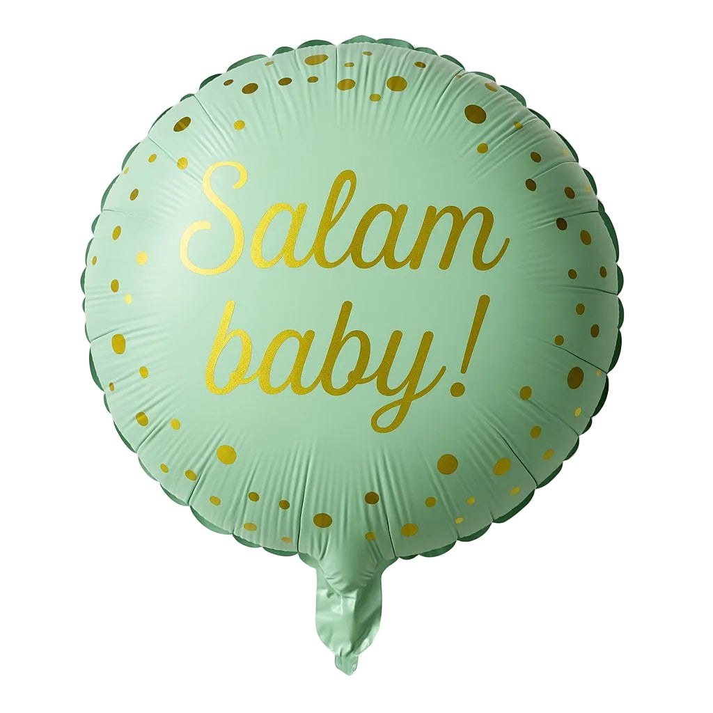 Salam Baby Round Foil Balloon - Islamic Impressions