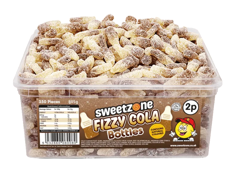 Fizzy Cola Bottles - Sweet Zone - 805g Tub - Islamic Impressions