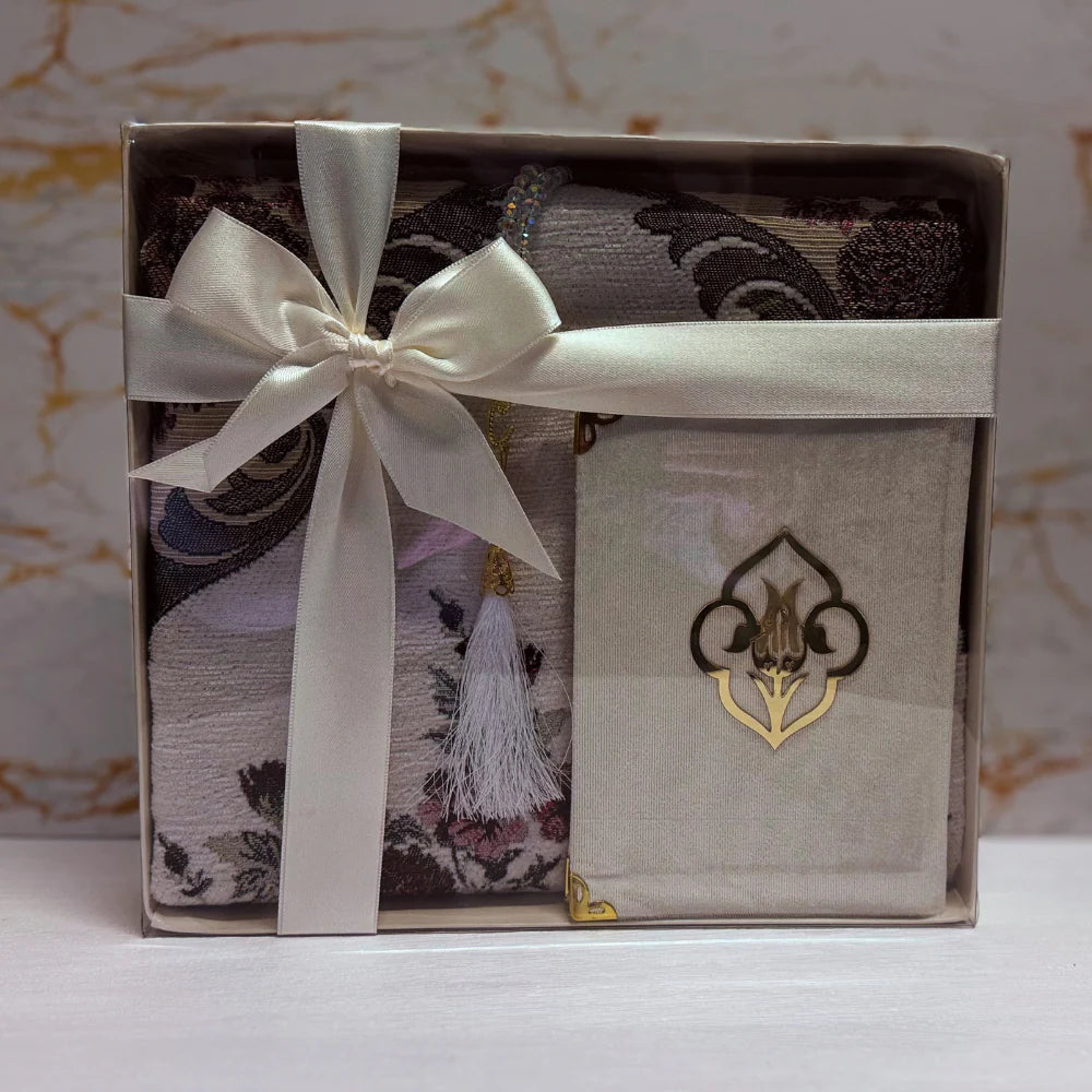 Gift Set - Five Surahs/Mat/Crystal Tasbeeh (0987)