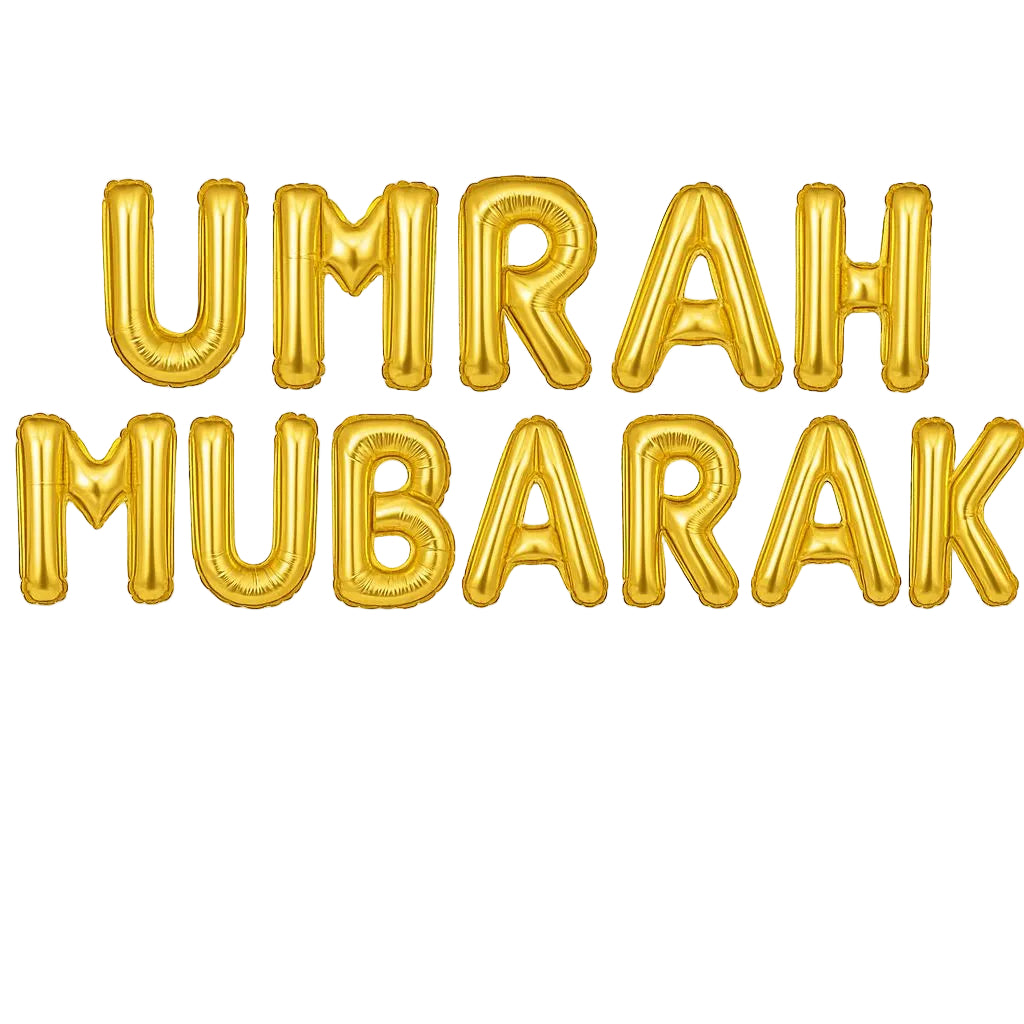 Umrah Mubarak Foil Balloons