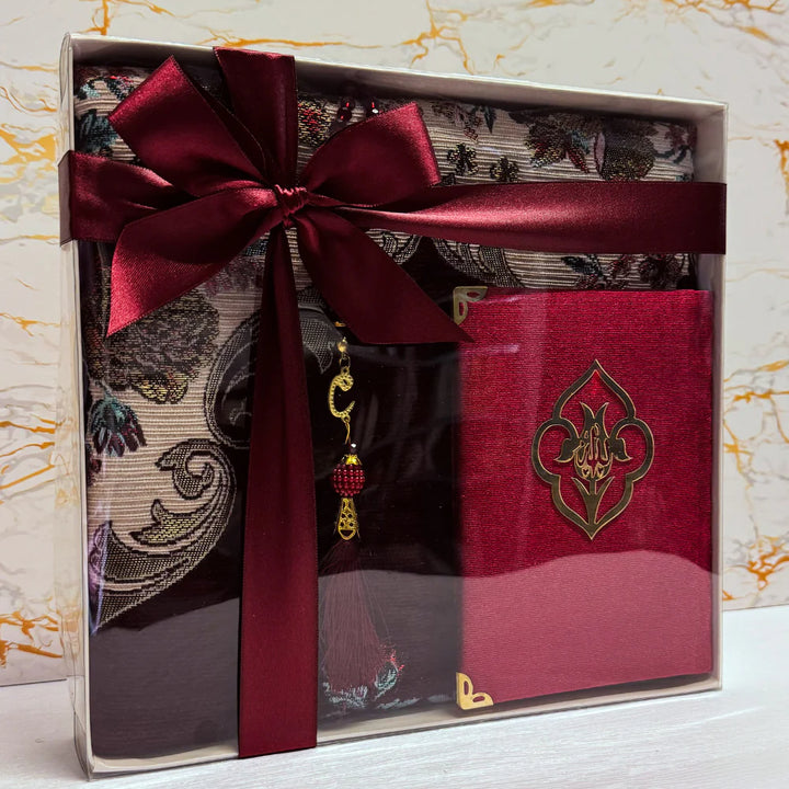 Gift Set - Five Surahs/Mat/Crystal Tasbeeh (0987)