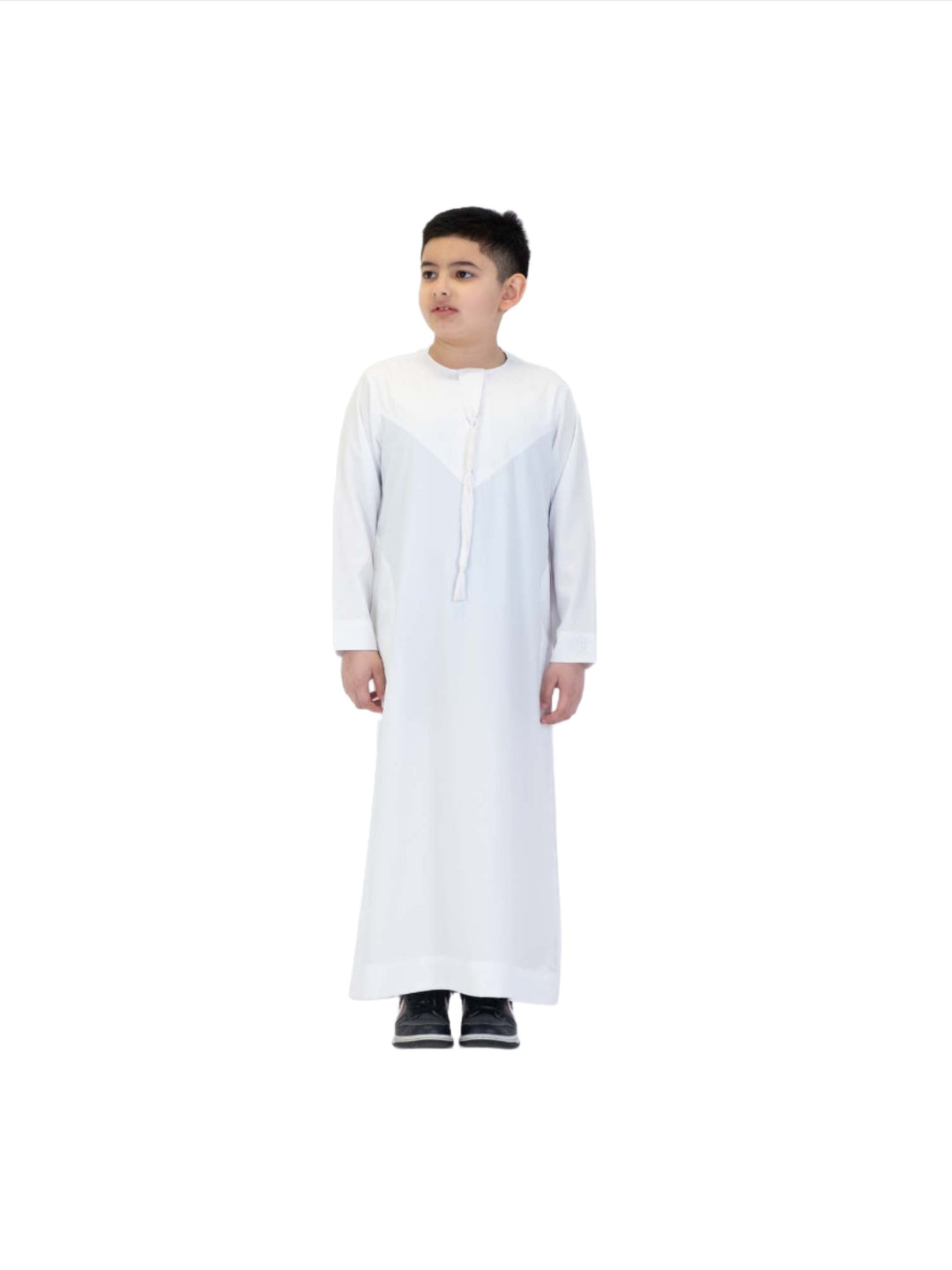 ثوب حريري للأولاد من الانطباعات الإسلامية مع شرابة - كم طويل