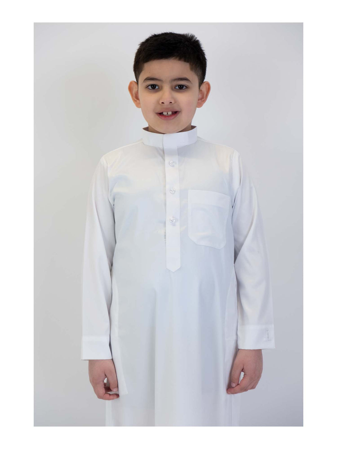 Islamic Impressions Boy's Silky Collared Thobe - Long Sleeve