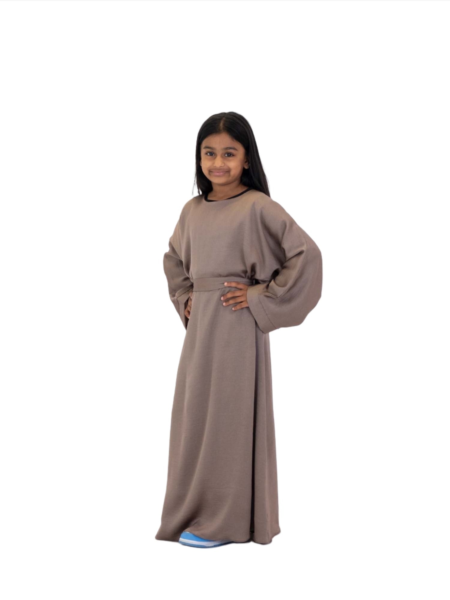 Girl's Silky Belted Abaya - Islamic Impressions
