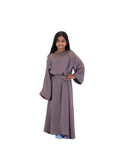Girl's Silky Belted Abaya - Islamic Impressions