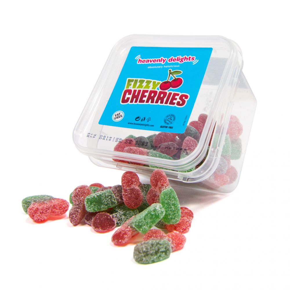 Fizzy Cherries - Heavenly Delights - 140g Tub - Islamic Impressions
