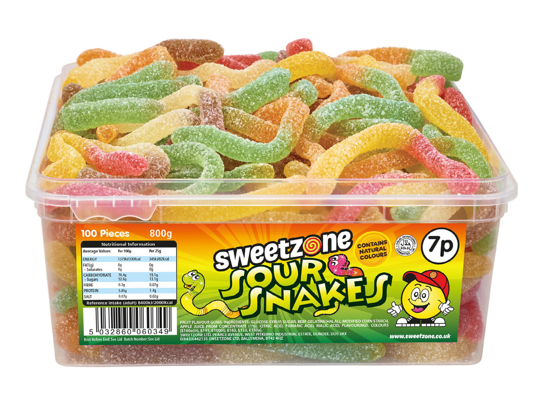 Sour Snakes - Sweet Zone - 800g Tub