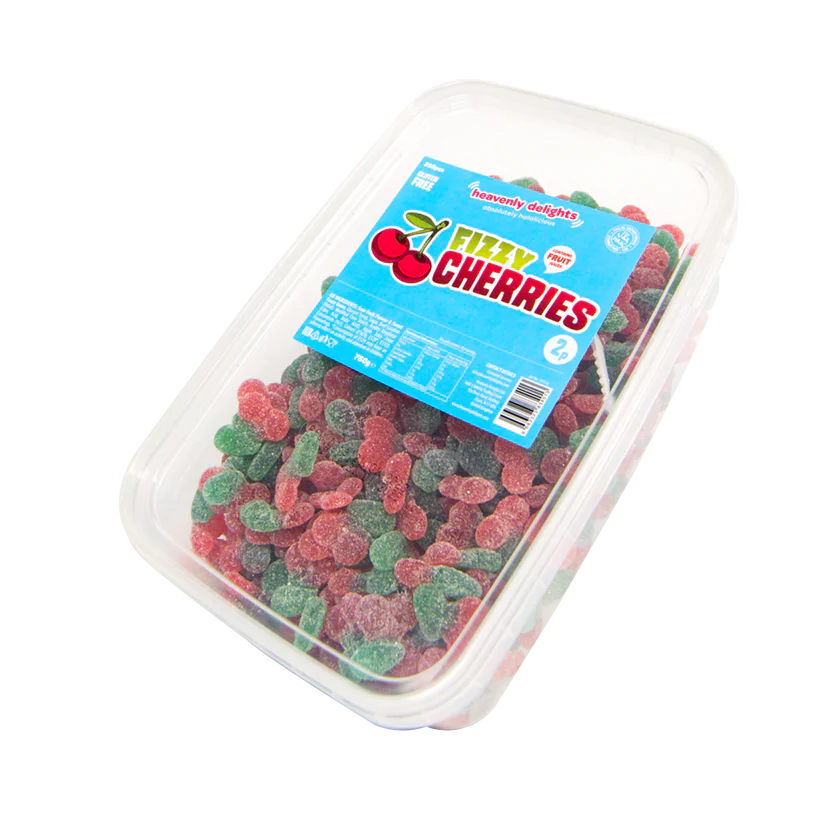 Fizzy Cherries - Heavenly Delights - 760g Tub - Islamic Impressions