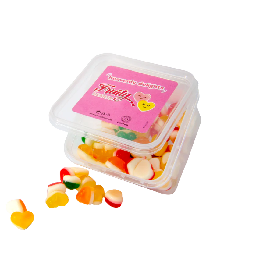 Fruity Hearts - Heavenly Delights - 140g Tub - Islamic Impressions