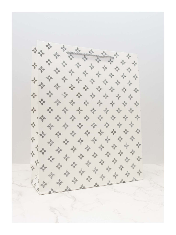 Gift Bag - White/Silver