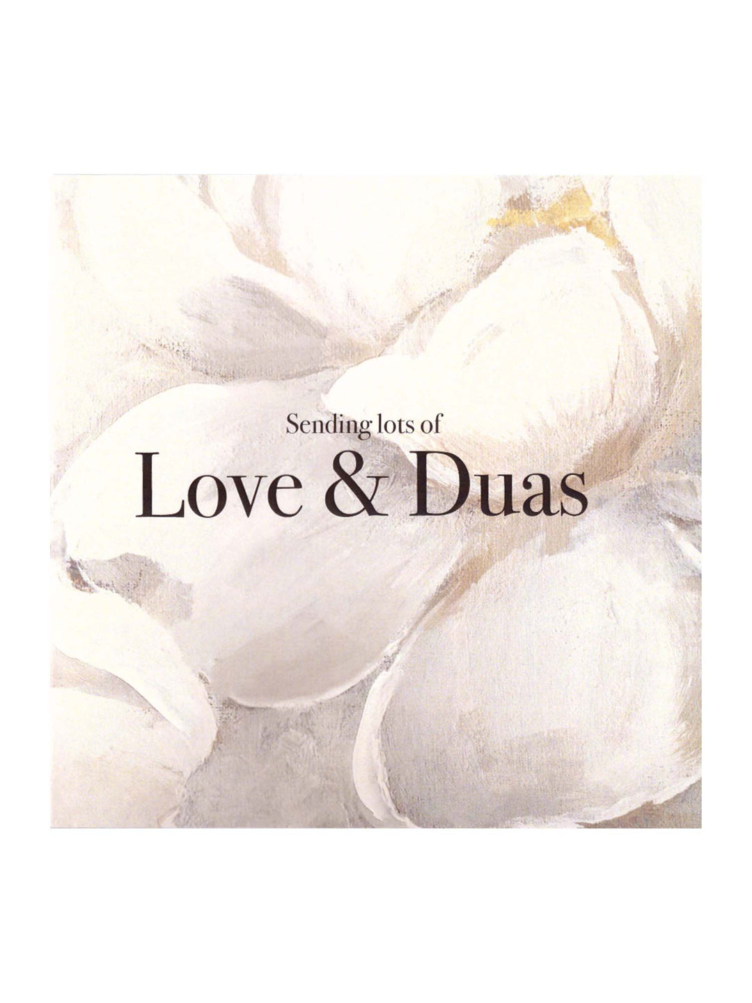 Greeting Card - Love & Duas (Painted Cream Floral)