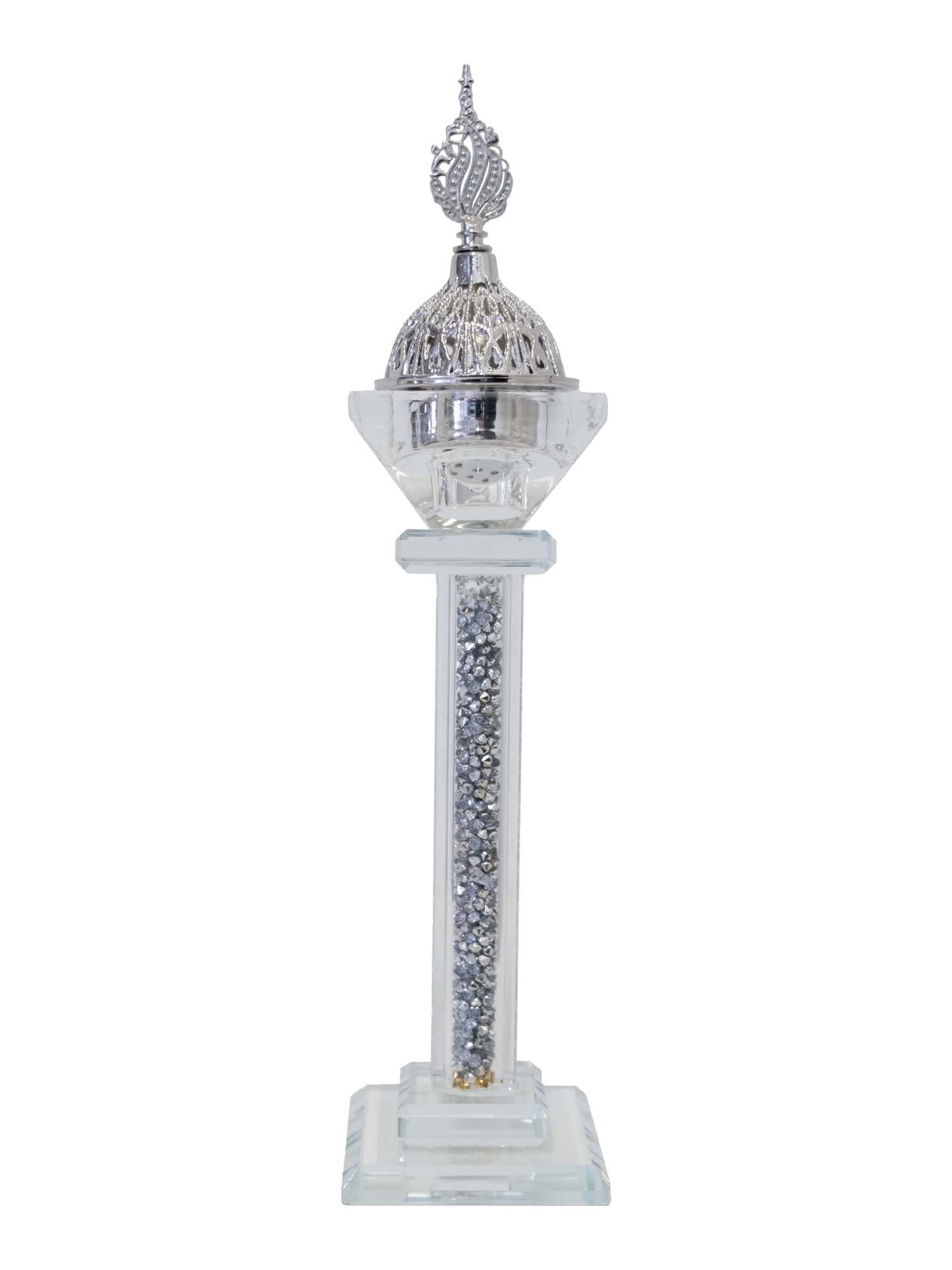 Silver Crystal Bakhoor Burner - Islamic Impressions
