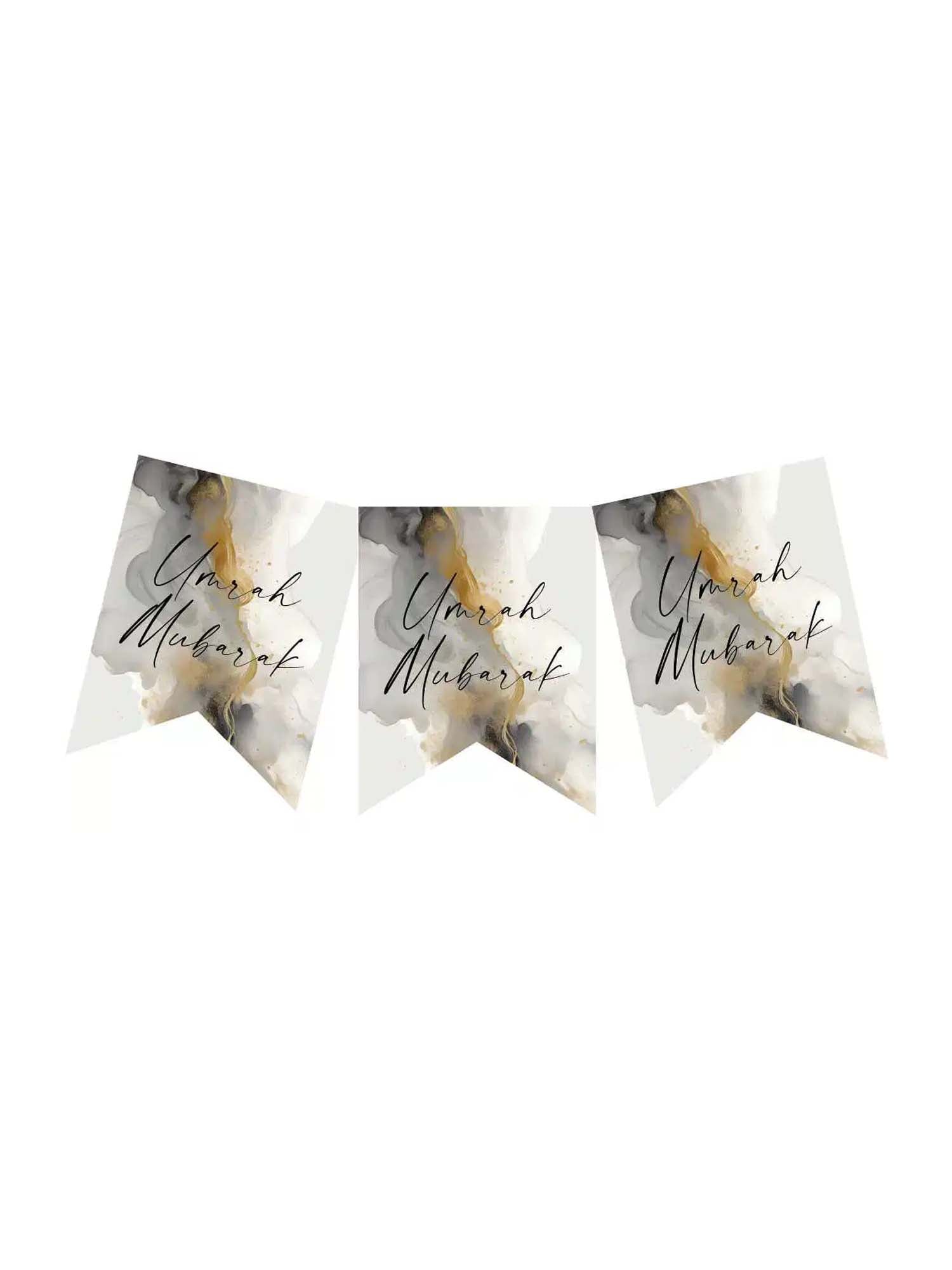 Umrah Mubarak Bunting - Cream - Islamic Impressions