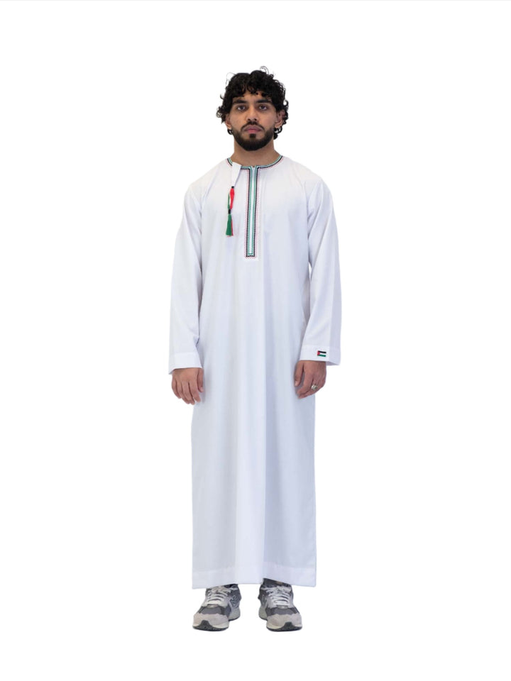 ثوب عماني فلسطيني مع شرابة - كم طويل